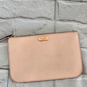 Kate spade cow leather pink blush wristlet
